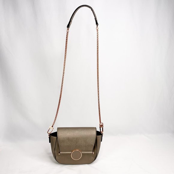 Dune London Bags Dune London Pewter Bronze Flap Crossbody Bag Poshmark